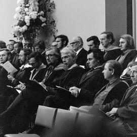 1972 Lincoln College Graduation — Academic Staff at Gillespie Hall