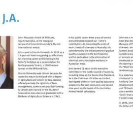 2003 Lincoln Alumni International Medal Citation - J. A. Andre 