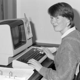 NZAEI Staff in Work Situations, Open Days, September 1985 13
