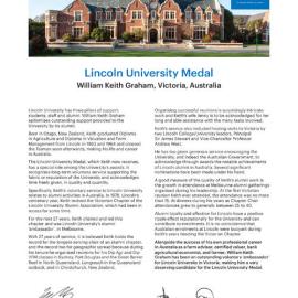 2026 Lincoln University Medal Citation - William Keith Graham
