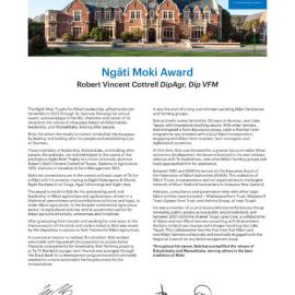 Ngāti Moki Trophy Award 2026 — Robert Vincent Cottrell