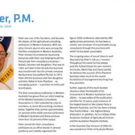 2005 Lincoln Alumni International Medal Citation - P. M. Falconer 