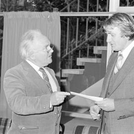 Emeritus Professor Thomas Walker Farewelling Richard Heine, 1979