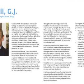 2008 Lincoln Alumni International Medal Citation - G. J. Rowsell 