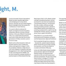 2011 Lincoln Alumni International Medal Citation - M. Cartwright 