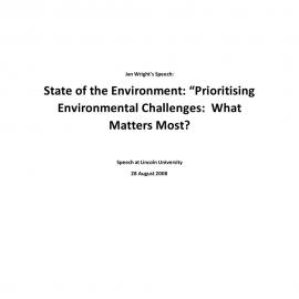 2008 State of the Nation's Environment Address