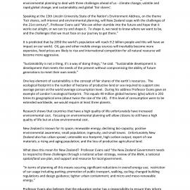 2011 State of the Nation's Environment Address