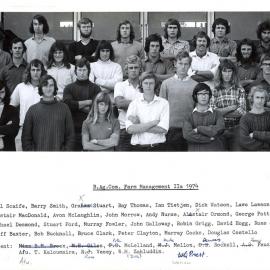 1974 Bachelor of Agricultural Commerce Farm Management II a