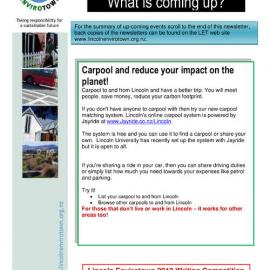 2012 05 Lincoln Envirotown Newsletter