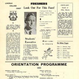 1963 Lincoln College CACLIN Vol. 19 No. 1