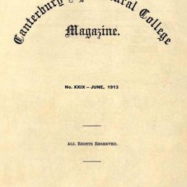 1913 Canterbury Agricultural College Magazine (No. 29 June 1913)