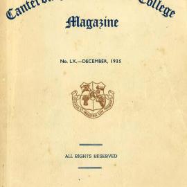 1935 Canterbury Agricultural College Magazine (No. 60 December 1935)