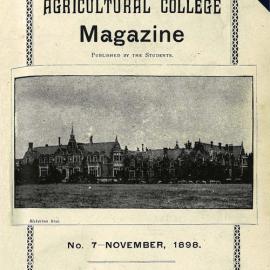 1898 Canterbury Agricultural College Magazine (No. 7 November 1898)