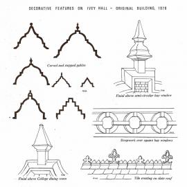 Decorative Features on Ivey Hall 1878