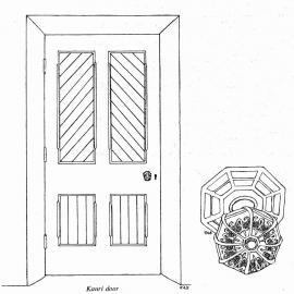 Kauri door and door nob