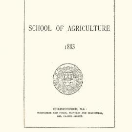 1883 Canterbury College School of Agriculture
