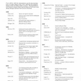 Diploma in Landscape Architecture 1970-1989, The Landscape Supplement, Autumn 1990