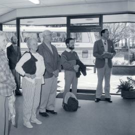 1987 Colonel Michael Collins lunar astronaut visit to Lincoln 2