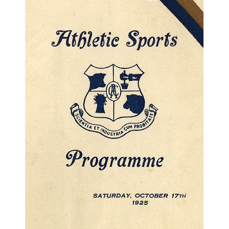 1925 Canterbury Agricultural College Athletic Sports Programme