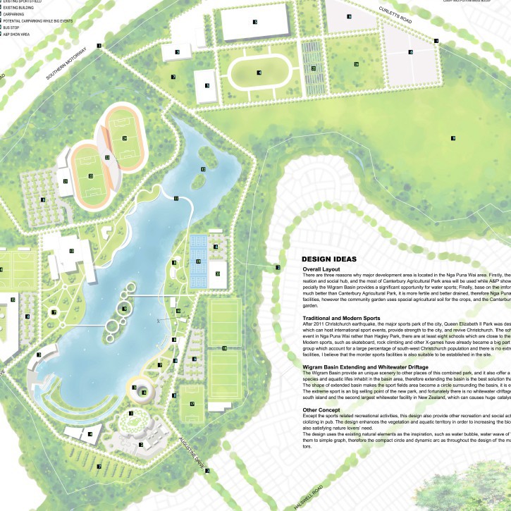 Nga Puna Wai Leisure Sports Park: Canterbury Agricultural Park and Nga Puna Reinvent - Archer Chen