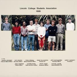 1986 Lincoln College Students' Association Executive