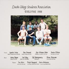 1988 Lincoln College Students' Association Executive