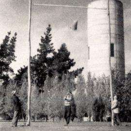 Sheaf tossing at Sports day