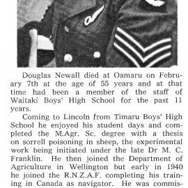 Douglas Watson Newall obituary