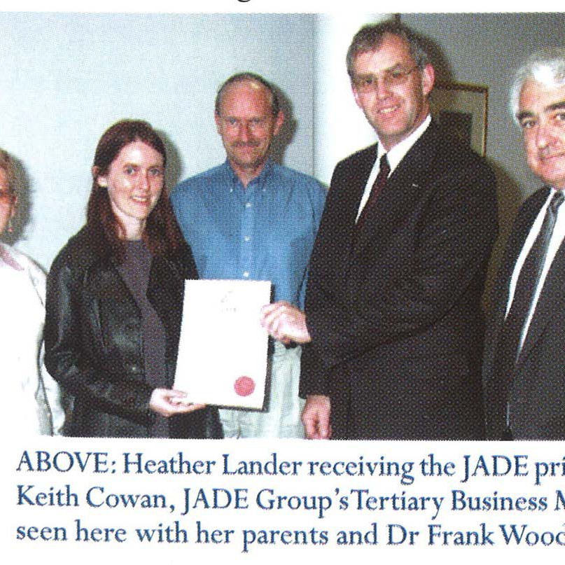 6 September 2000 
JADE turns to dollars for top Computing student