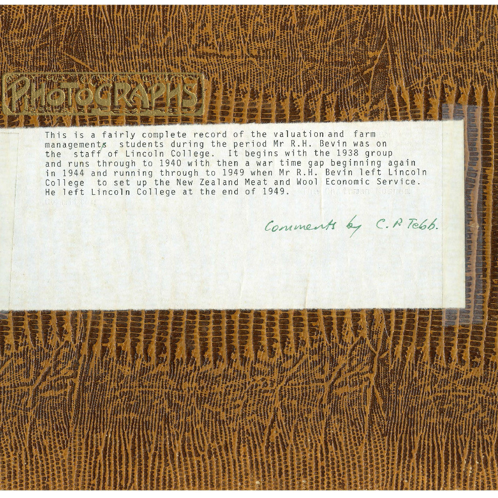 Valuation and Farm Management
Photo Album 1938-1949