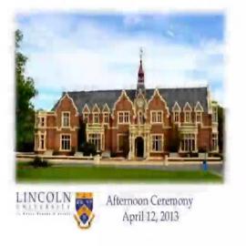 2013 PM Lincoln University Graduation