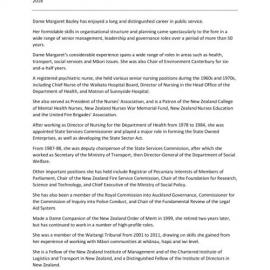 2018 Honorary Doctorate Citation Dame Margaret Bazley