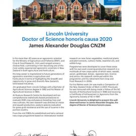 2020 Honorary Doctorate Citation James Alexander Douglas