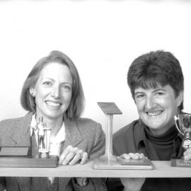 1995 Jacqueline Rowarth Debby Hutchison with Toastmaster Trophies 
