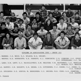 1981 DipAg Group III  Diploma in Agriculture