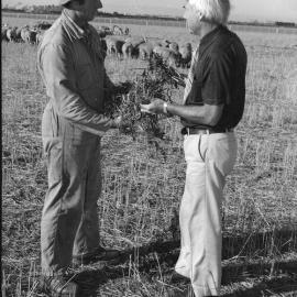 1982 Graeme Tate & John McCartin at mixed cropping farm (4)