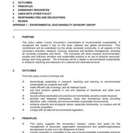 2010 Lincoln Univerisity Environmental Sustainability Policy