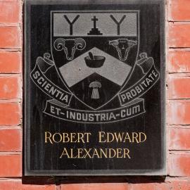 Alexander Memorial Gates Plaque - 
Robert Edward Alexander