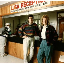 1992 LUSA President Kristine Potter with 1993 President Gary Reese