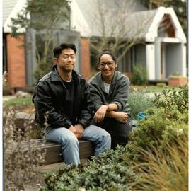 1992 Parks, Recreation and Tourism lecturer Helen McGregor with a Japanese student 