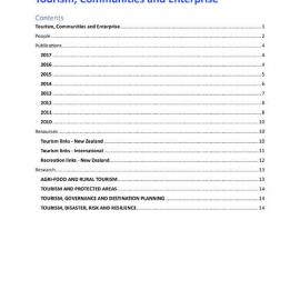 Tourism, Communities and Enterprise