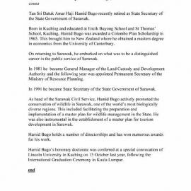 1994 Honorary Doctorate Citation 
Tan Sri Datuk Amar Haji Hamid Bib Bugo