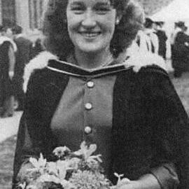 Mary Fairmaid on graduation day, 1949
