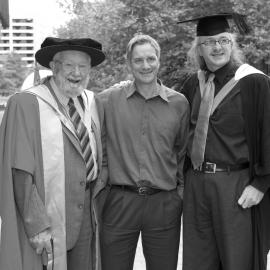 Sydney 'Charlie' Challenger with his two sons Stuart and Neil
