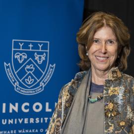 Lisa Choegyal, recipient of the Lincoln University Medal, at the Chancellor's Cocktail Function, 2024 (4)