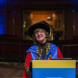 At the graduation ceremony, Deborah Kennedy Gilberston 08