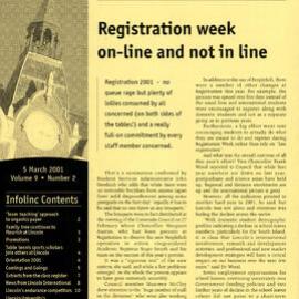 2001 Infolinc (Vol. 9 No. 2) 5 March 2001