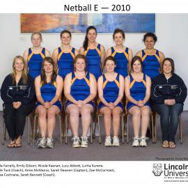 2010 Netball Team E