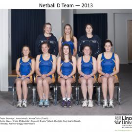 2013 Netball D Team