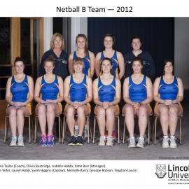 2012 Netball B Team